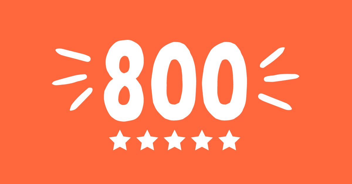 Celebrating 800 Reviews – A Heartfelt Thanks to You!